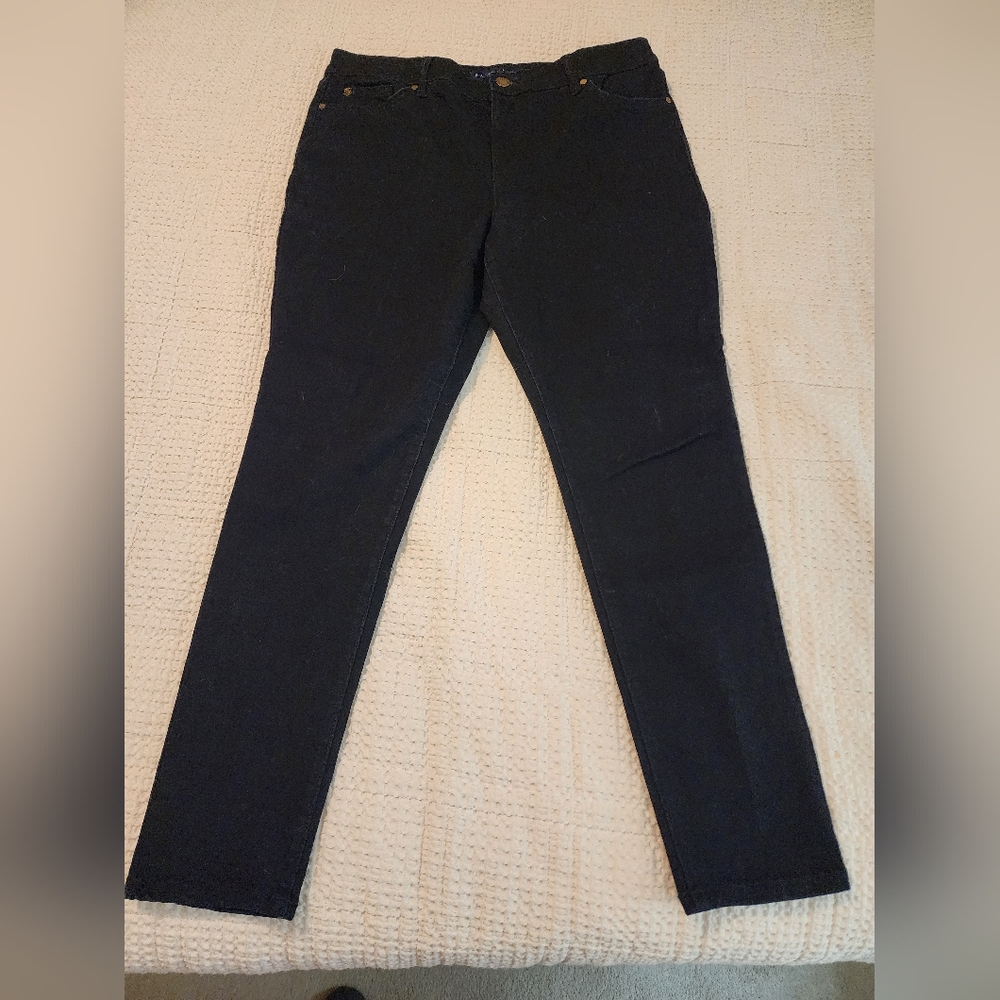 Bandolino Women's Black Mandie Skinny Jeans Size 14 Stretchy Americana